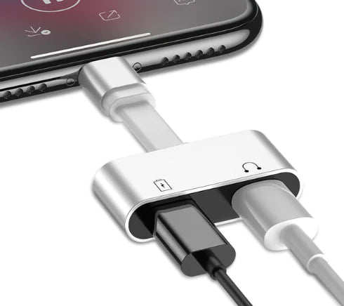 Dual Headphone and Charging Adapter for Iphone